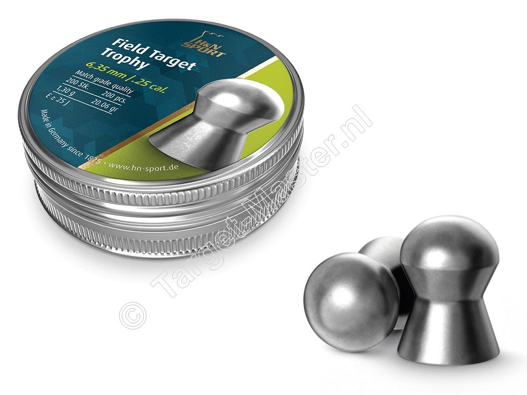 H&N Field Target Trophy 6.35mm Airgun Pellets tin of 200